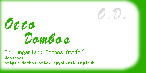 otto dombos business card